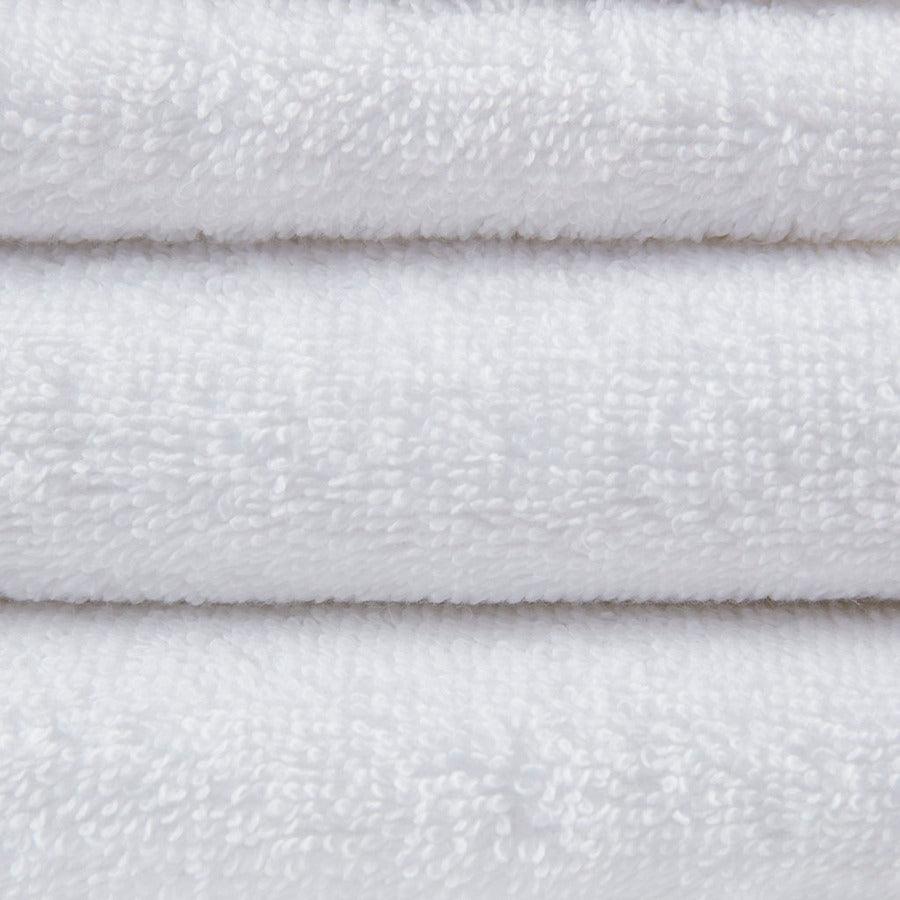 Olliix.com Bath Towels - Loft 100% Cotton Solid 6 Piece Antimicrobial Towel Set Navy