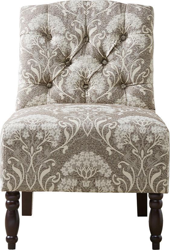 Olliix.com Accent Chairs - Lola Tufted Armless Chair Taupe