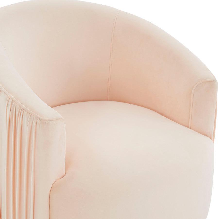 Tov Furniture Accent Chairs - London Peche Pleated Swivel Chair Peche