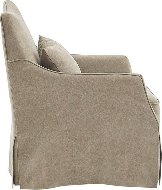 Olliix.com Accent Chairs - London Skirted Swivel Chair Tan