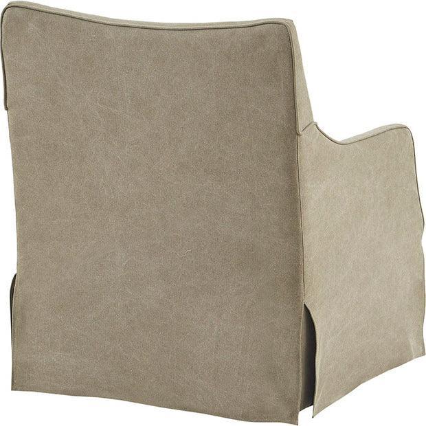 Olliix.com Accent Chairs - London Skirted Swivel Chair Tan