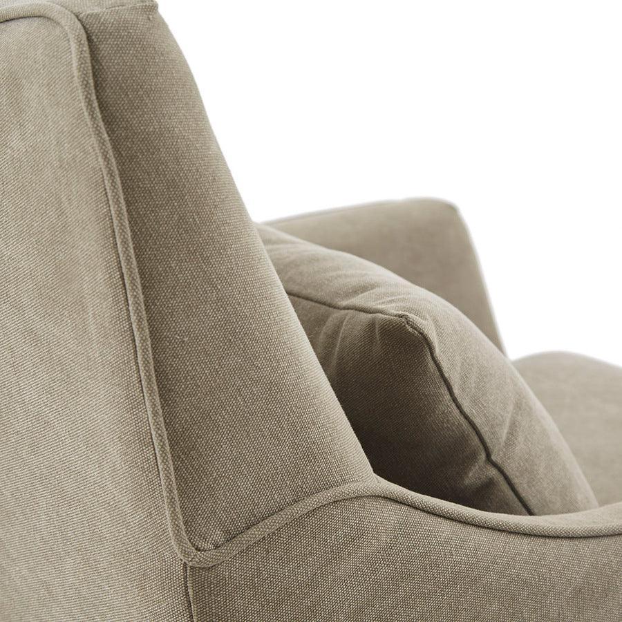 Olliix.com Accent Chairs - London Skirted Swivel Chair Tan