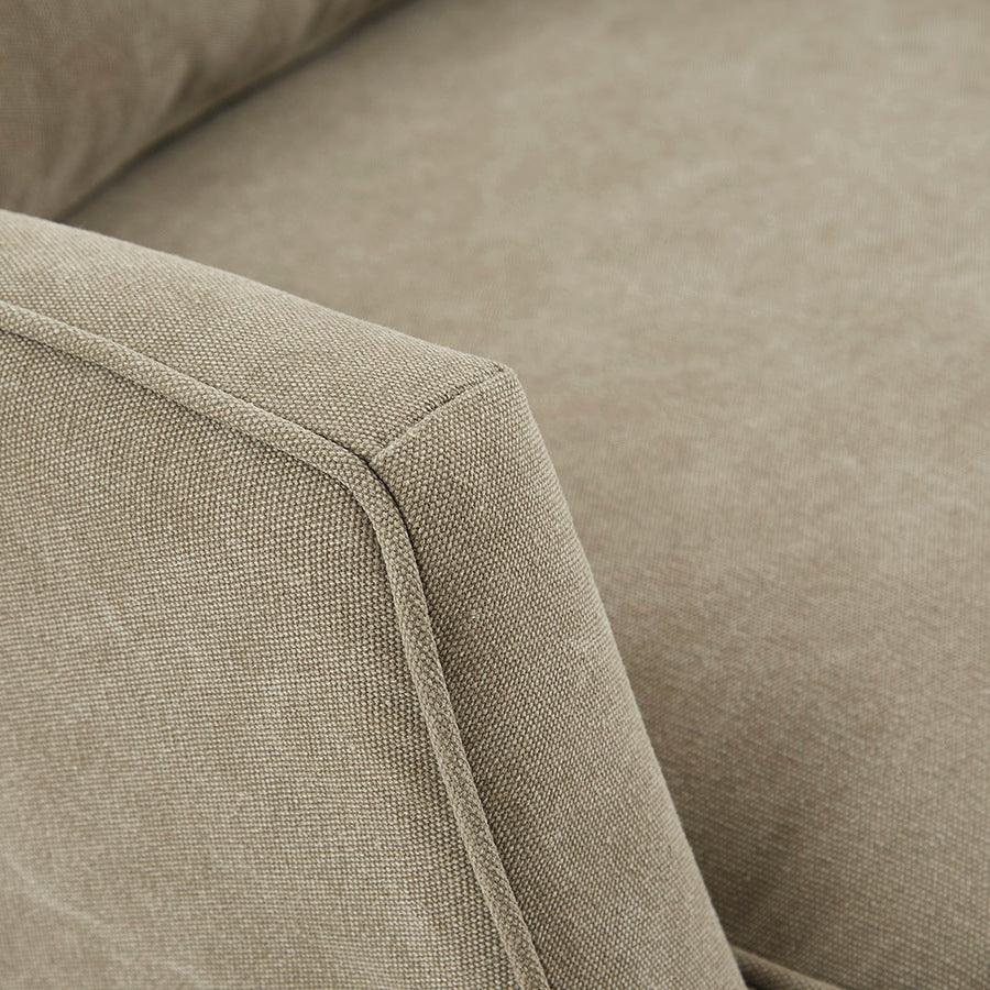 Olliix.com Accent Chairs - London Skirted Swivel Chair Tan