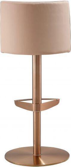 Tov Furniture Barstools - Loosha Cafe Au Lait and Rose Gold Adjustable Stool