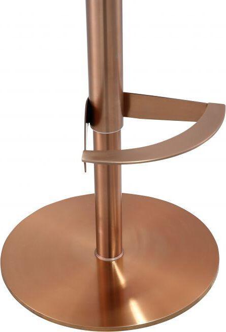 Tov Furniture Barstools - Loosha Cafe Au Lait and Rose Gold Adjustable Stool