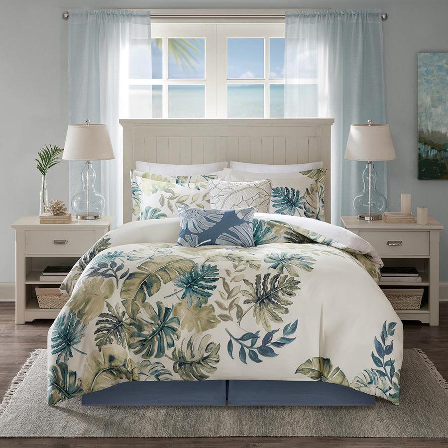 Olliix.com Comforters & Blankets - Lorelai Casual Cotton Printed 6 Piece Comforter Set in Multi King