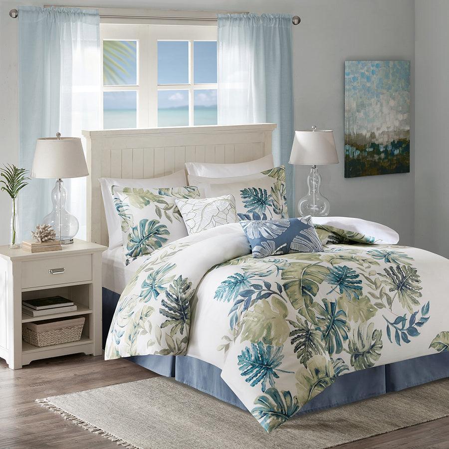 Olliix.com Comforters & Blankets - Lorelai Modern Cotton Printed 6 Piece Comforter Set Multi Full
