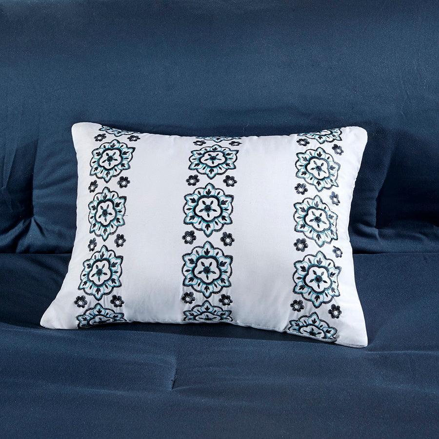 Olliix.com Comforters & Blankets - Loretta 20 " D Comforter and Sheet Set Navy Queen