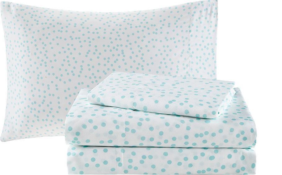 Olliix.com Comforters & Blankets - Lorna 20 " D Comforter and Sheet Set Aqua Queen