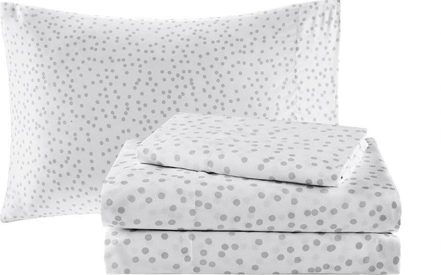 Olliix.com Comforters & Blankets - Lorna 26"W Comforter and Sheet Set Gray Full