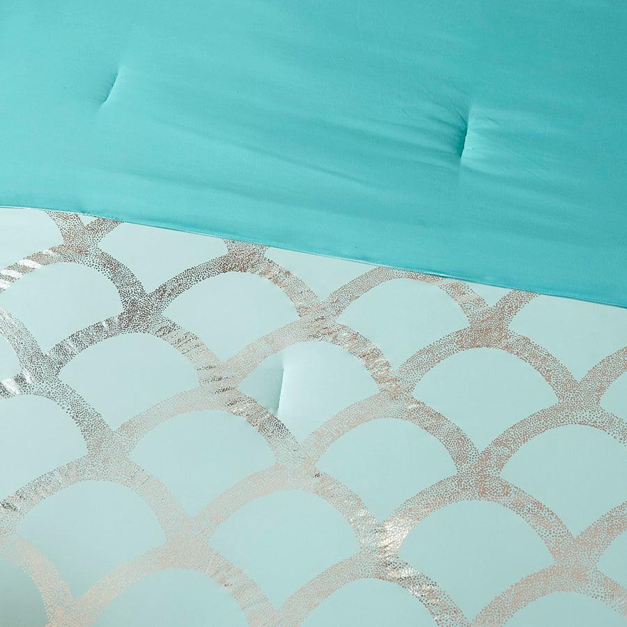 Olliix.com Comforters & Blankets - Lorna Comforter and Sheet Set Aqua Twin/Twin XL