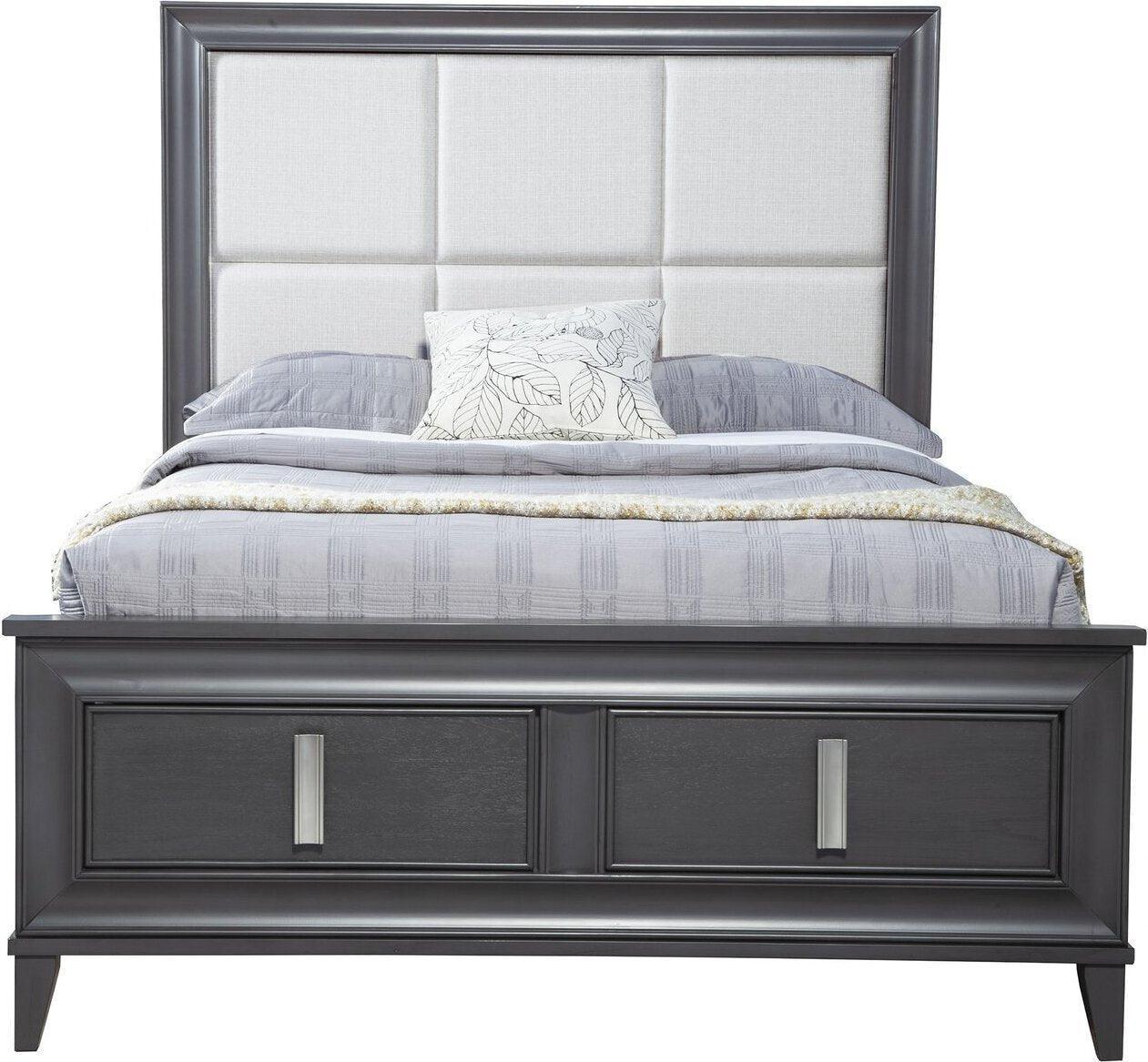 Alpine Furniture Beds - Lorraine Queen Bed Dark Gray