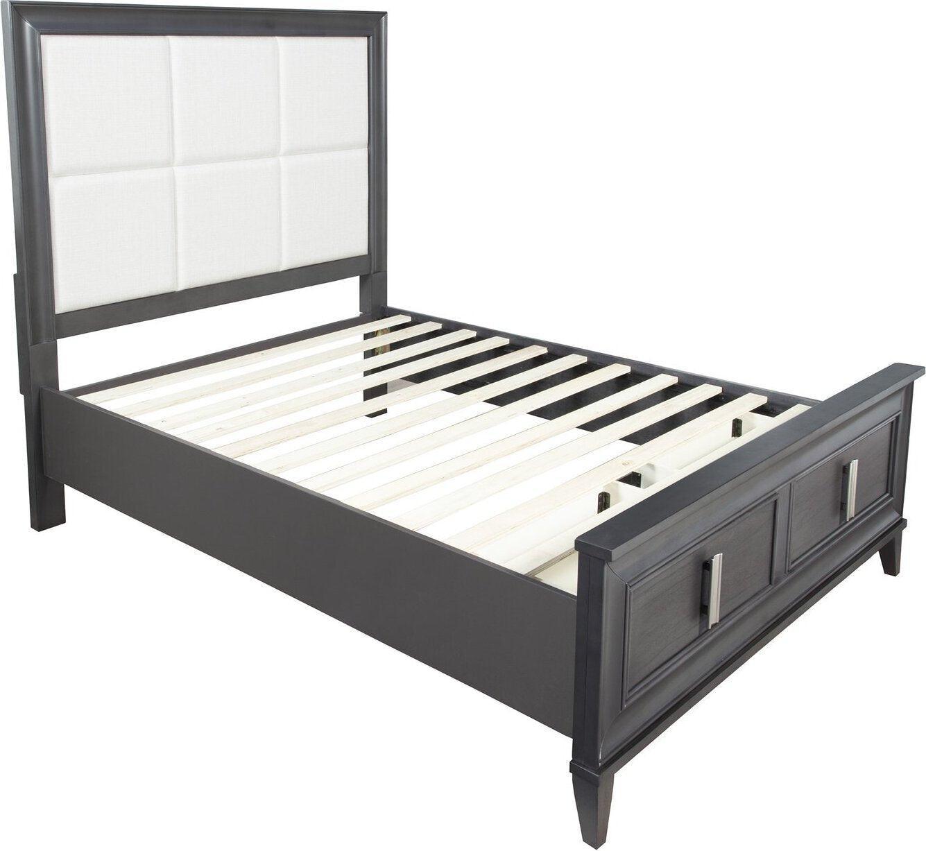 Alpine Furniture Beds - Lorraine Queen Bed Dark Gray