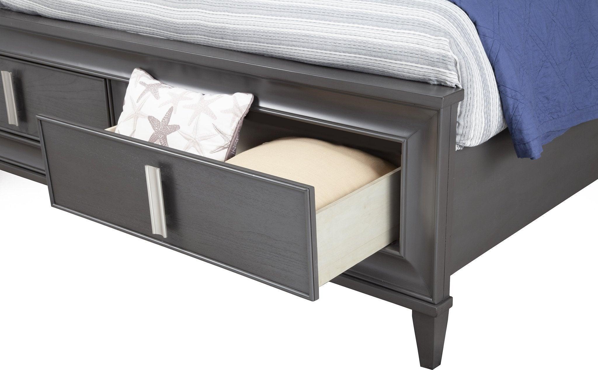 Alpine Furniture Beds - Lorraine Queen Bed Dark Gray
