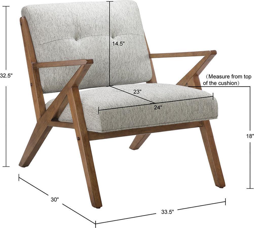 Olliix.com Accent Chairs - Lounge Chair Light Grey II110-0396