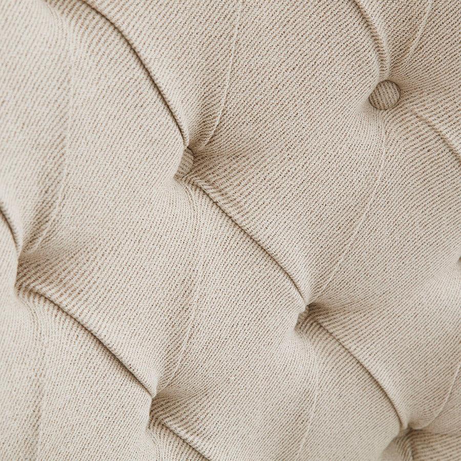 Olliix.com Accent Chairs - Lucas Button Tufted Captain Accent Chair Cream