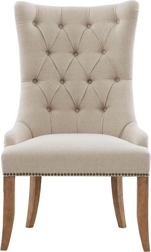 Olliix.com Accent Chairs - Lucas Button Tufted Captain Accent Chair Cream