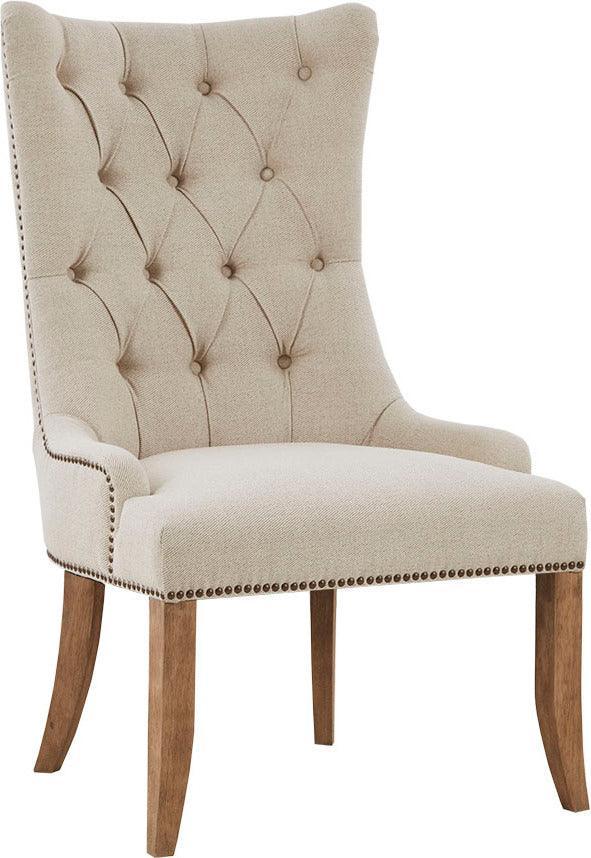 Olliix.com Accent Chairs - Lucas Button Tufted Captain Accent Chair Cream