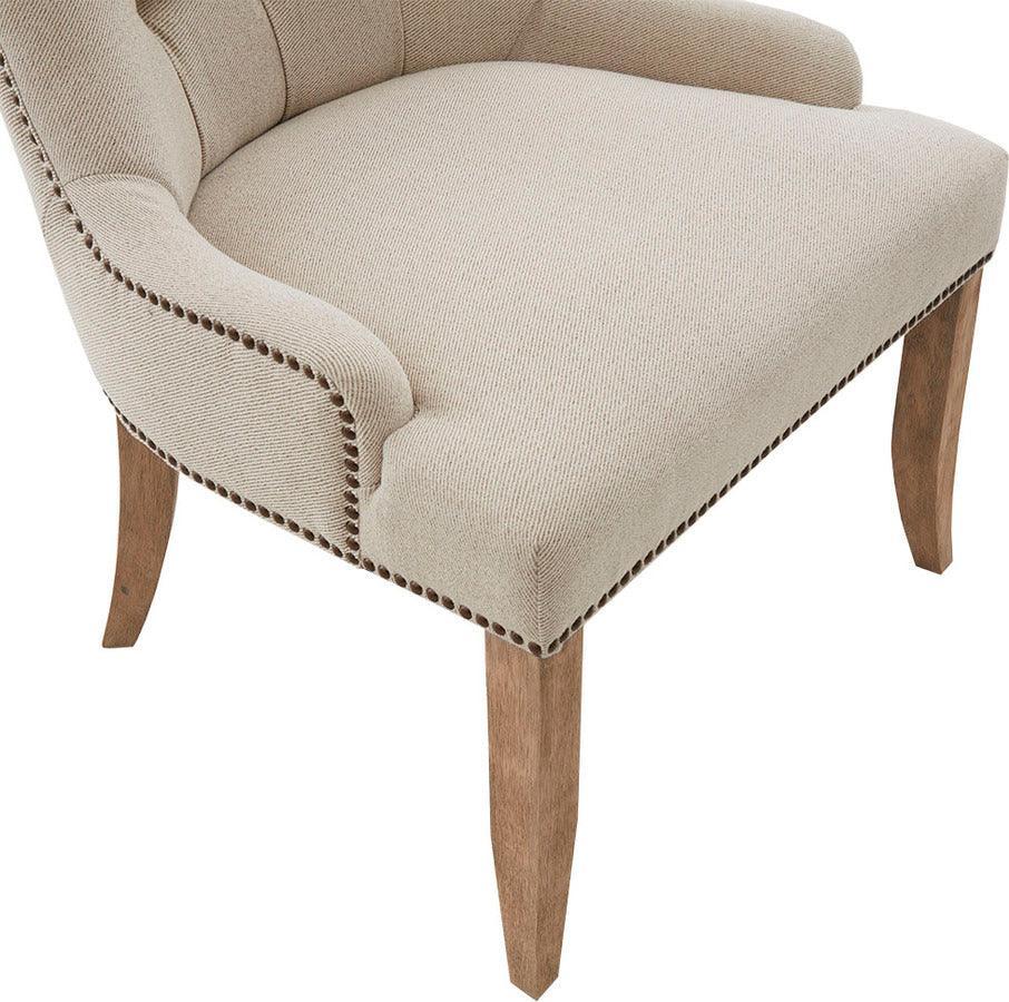 Olliix.com Accent Chairs - Lucas Button Tufted Captain Accent Chair Cream
