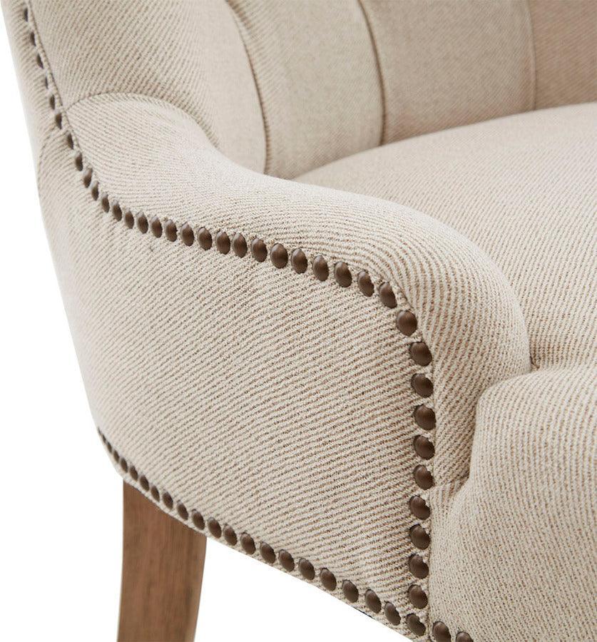 Olliix.com Accent Chairs - Lucas Button Tufted Captain Accent Chair Cream