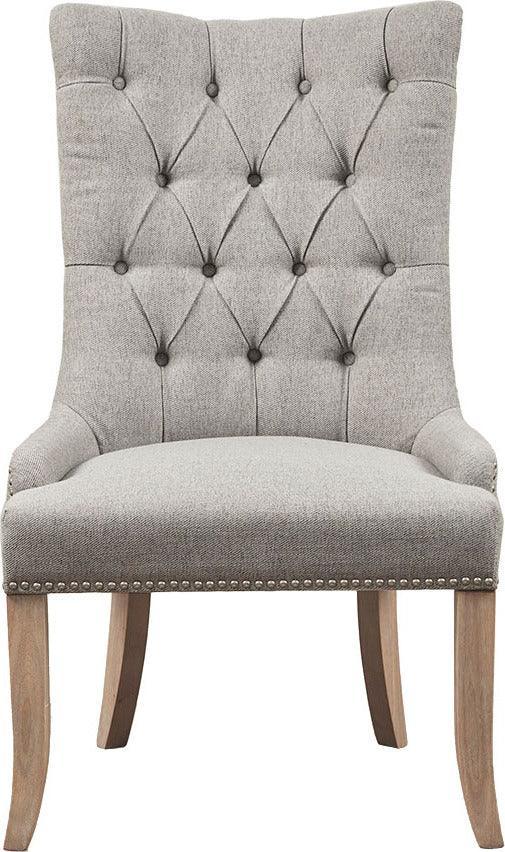 Olliix.com Accent Chairs - Lucas Button Tufted Captain Accent Chair Light Gray