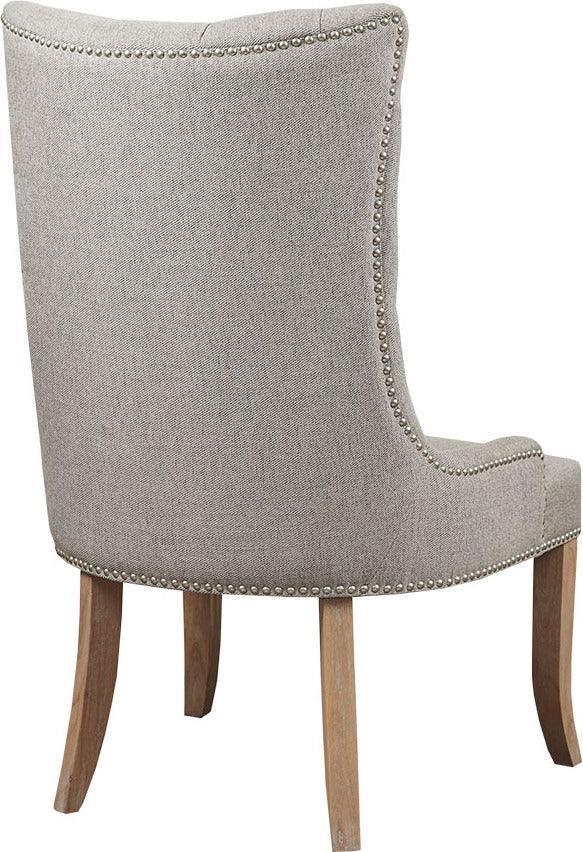 Olliix.com Accent Chairs - Lucas Button Tufted Captain Accent Chair Light Gray