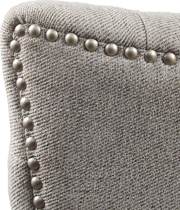 Olliix.com Accent Chairs - Lucas Button Tufted Captain Accent Chair Light Gray