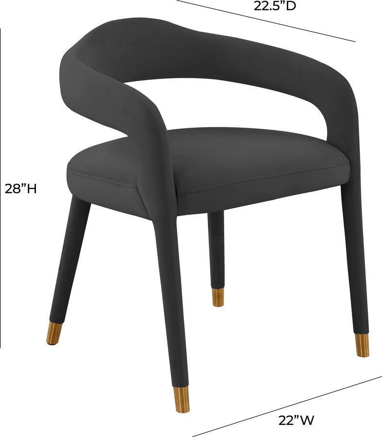Tov Furniture Dining Chairs - Lucia Black Velvet Dining Chair
