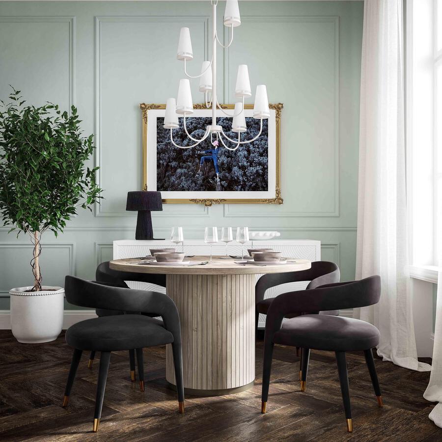 Tov Furniture Dining Chairs - Lucia Black Velvet Dining Chair