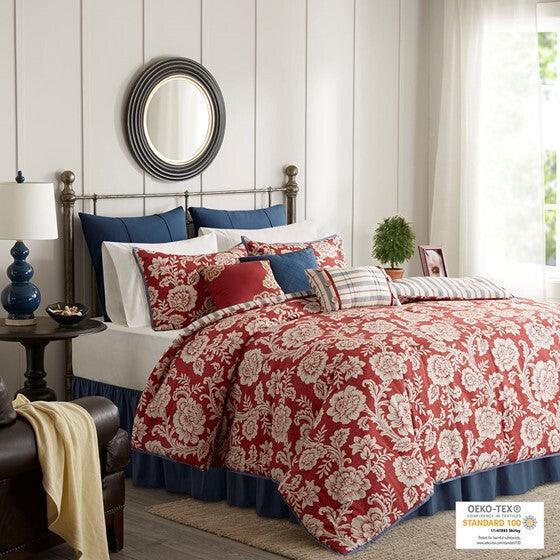 Olliix.com Bedding - Lucy Comforter Queen Red