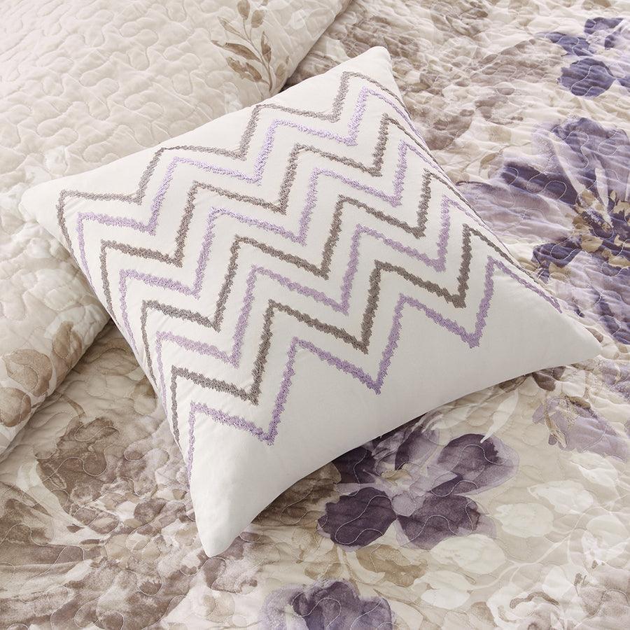 Olliix.com Comforters & Blankets - Luna Full/Queen 6 Piece Reversible Coverlet Set Taupe