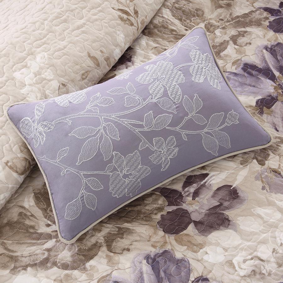 Olliix.com Comforters & Blankets - Luna Full/Queen 6 Piece Reversible Coverlet Set Taupe