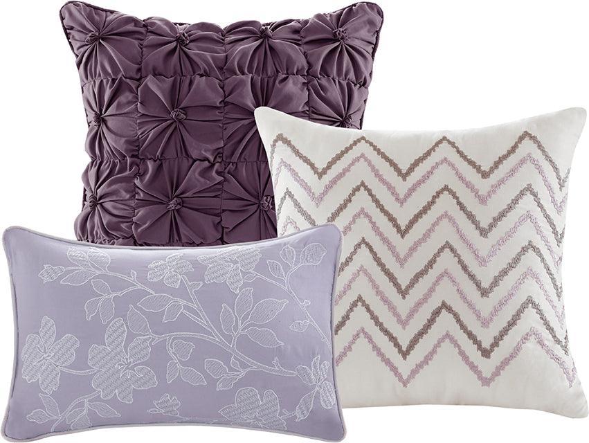 Olliix.com Comforters & Blankets - Luna Full/Queen 6 Piece Reversible Coverlet Set Taupe