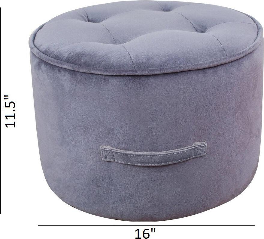 Tov Furniture Ottomans & Stools - Luna Ottoman Gray