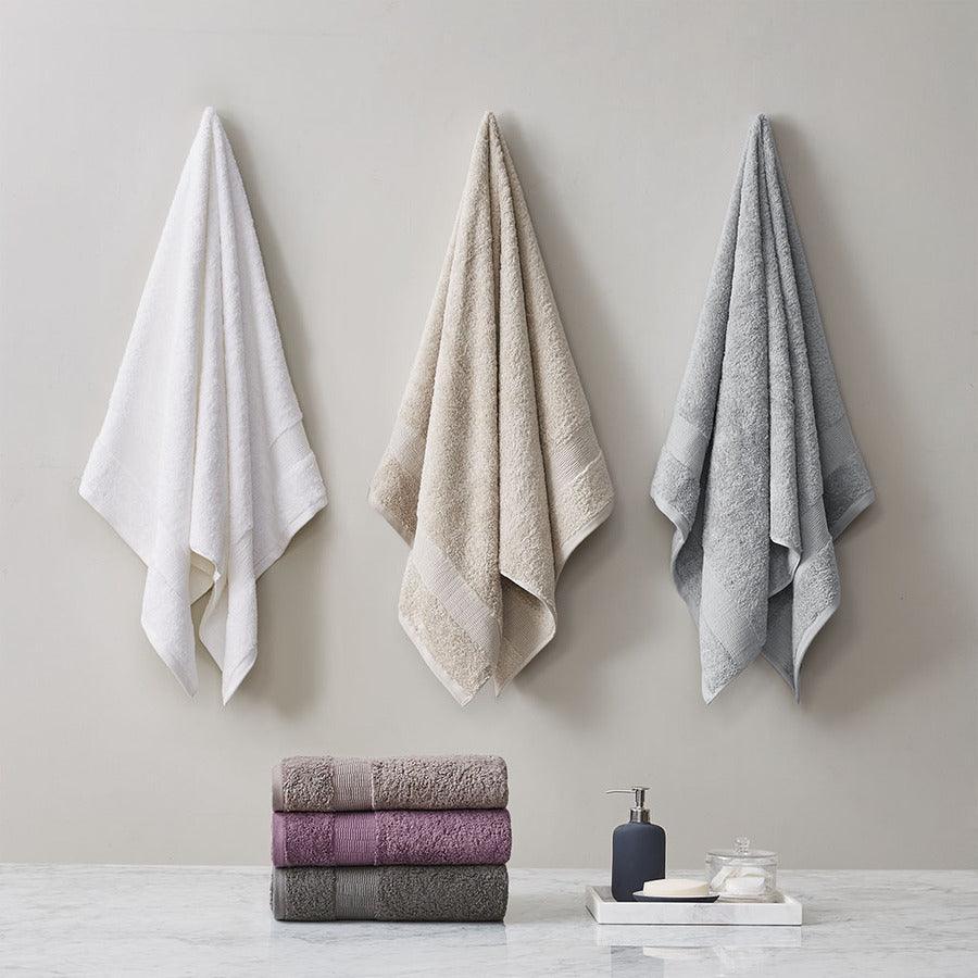 Lavish Home 8 Piece 100% Cotton Plush Bath Towel Set - Taupe