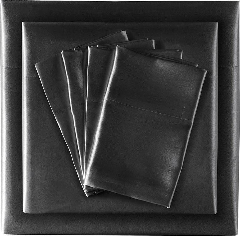 Olliix.com Sheets & Sheet Sets - Luxury 6 PC Sheet Set Black SHET20-174