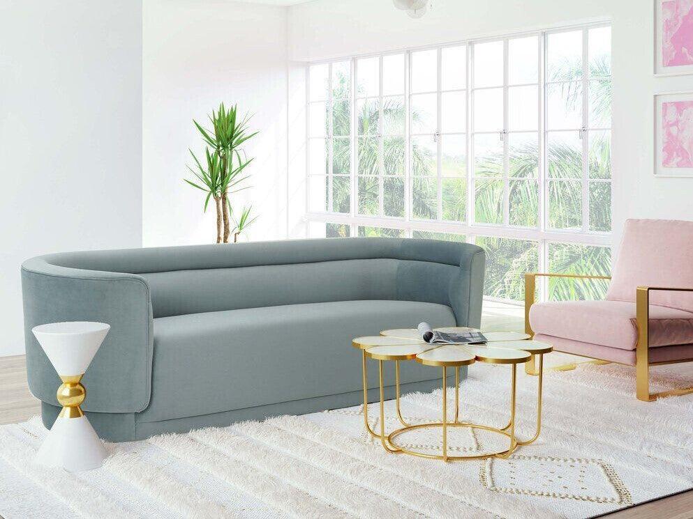 Tov Furniture Sofas & Couches - Macie Velvet Sofa Sea Blue