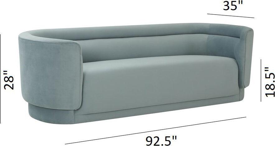 Tov Furniture Sofas & Couches - Macie Velvet Sofa Sea Blue