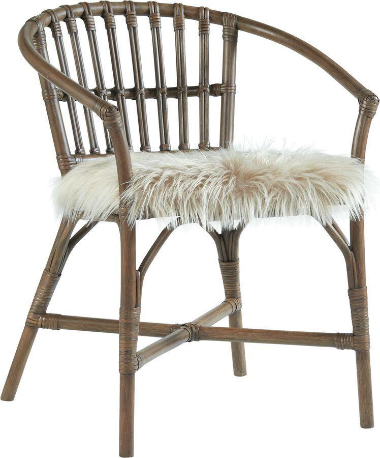 Elements Accent Chairs - Maddie Arm Chair in Smoke Brown