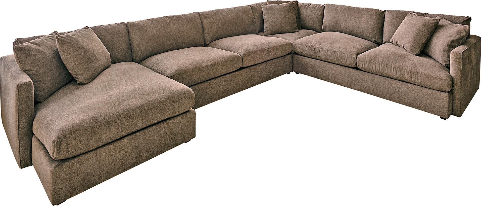 Elements Sectional Sofas - Maddox Left Arm Facing 4 Piece Sectional Set Cocoa