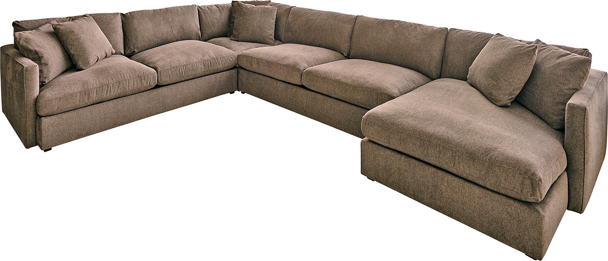 Elements Sectional Sofas - Maddox Right Arm Facing 4 Piece Sectional Set Cocoa