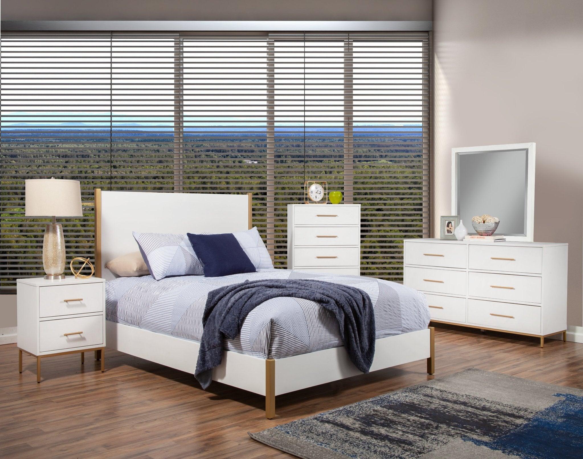 Alpine Furniture Beds - Madelyn Full Panel Bed White