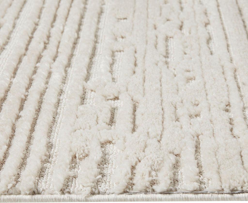 Olliix.com Indoor Rugs - Madis Modern Terni Textured Indoor Area Rug 8x10ft Cream