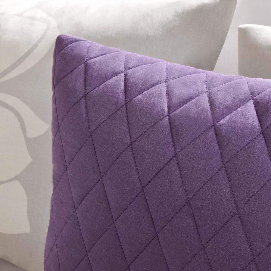 Olliix.com Comforters & Blankets - Madison Park 100% Cotton Sateen Printed Comforter 7pcs Set Purple