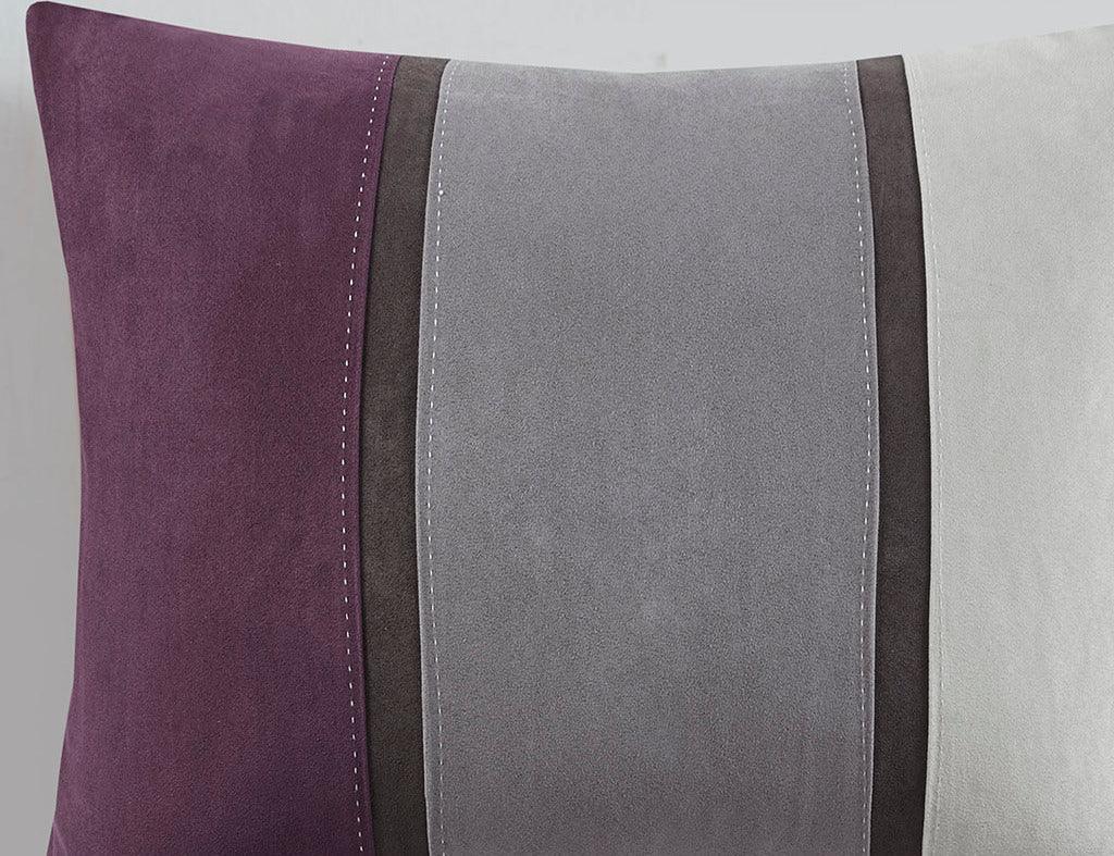 Olliix.com Comforters & Blankets - Madison Park 100% Polyester Faux Suede 7pcs Comforter Set Purple