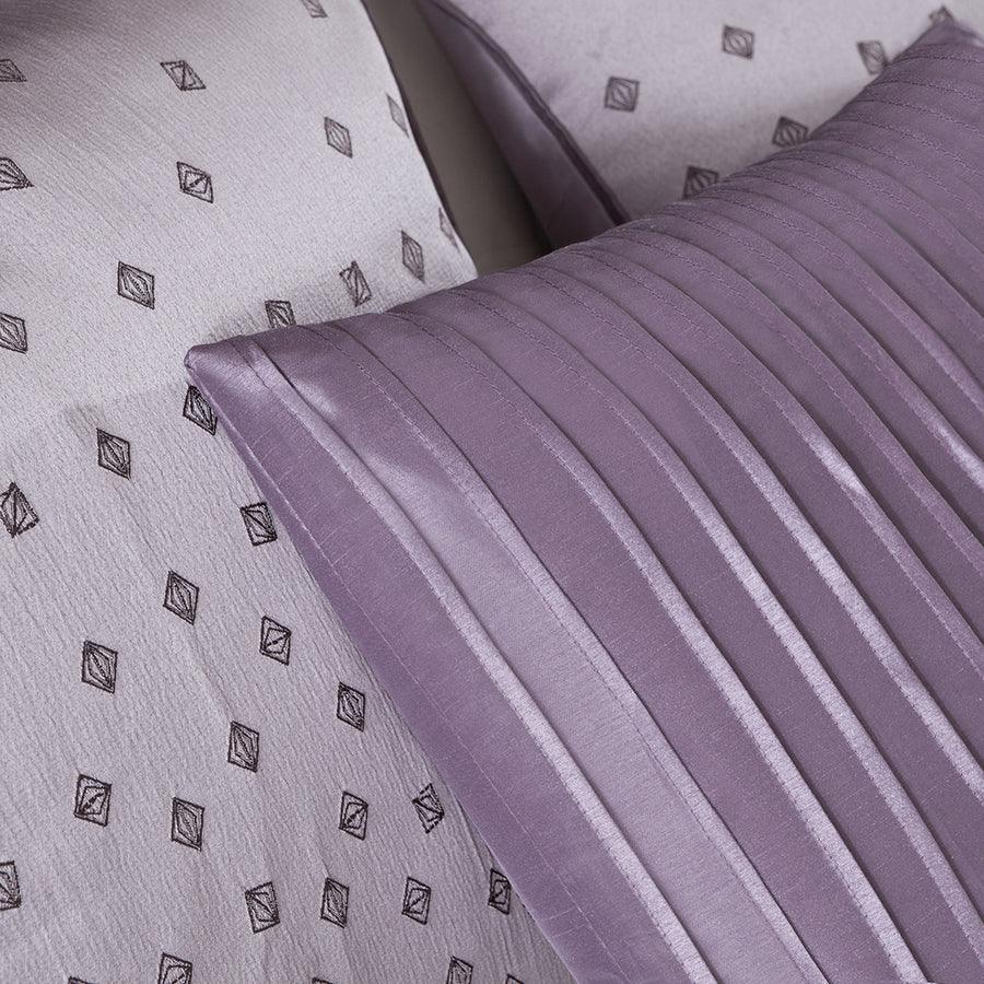 Olliix.com Comforters & Blankets - Madison Park Polyester Jacquard 7pcs Comforter Set Purple