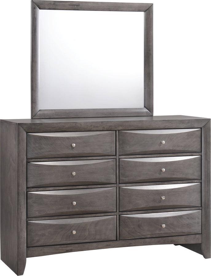 Elements Bedroom Sets - Madison Queen Storage 4PC Bedroom Set Gray