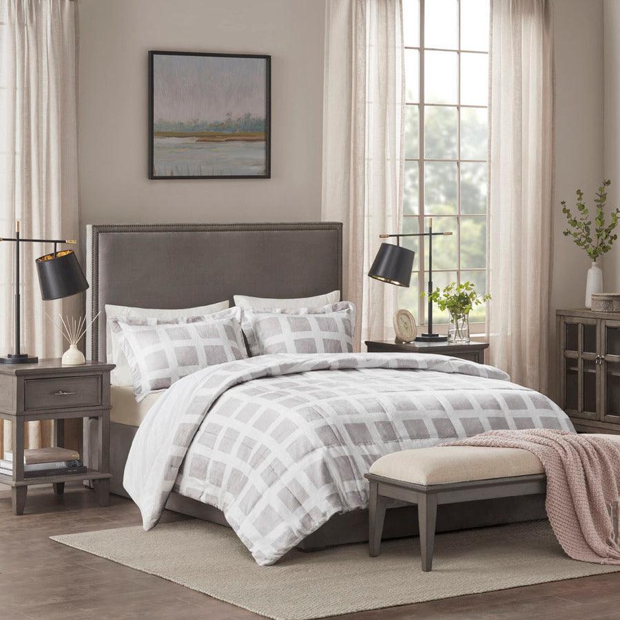 Olliix.com Comforters & Blankets - Mae Casual| Plush Comforter Set Gray Twin