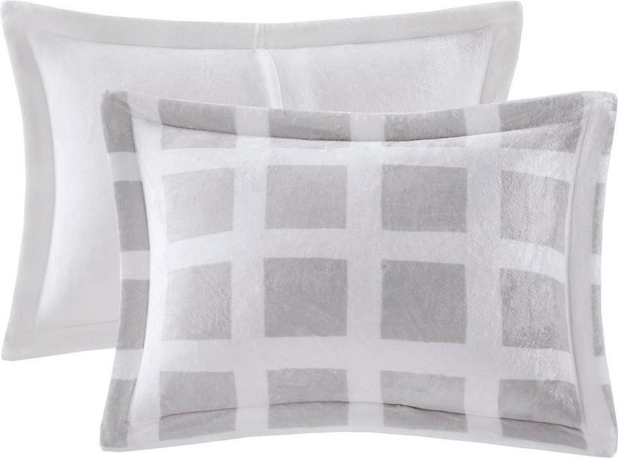 Olliix.com Comforters & Blankets - Mae Casual| Plush Comforter Set Gray Twin