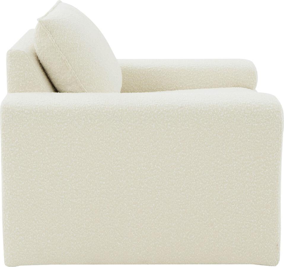 Tov Furniture Accent Chairs - Maeve Cream Boucle Accent Chair
